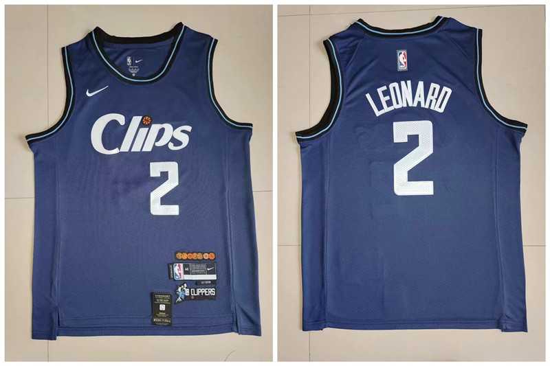 Clippers 2 Kawhi Leonard Navy Nike 2023-24 City Edition Swingman Jersey->memphis grizzlies->NBA Jersey
